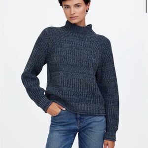 Madewell Marled Cotton Mockneck Sweater Size Large